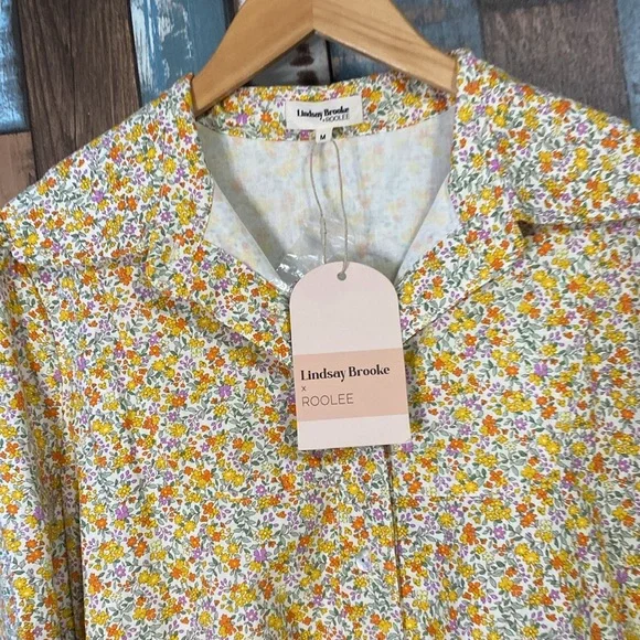 Lindsay Brooke x Roole Medium cotton button down Floral Dress - Picture 4 of 16